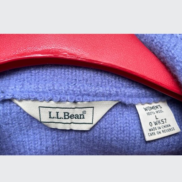 Women’s L.L. Bean 100% Wool jacket Lavender LARGE - Picture 4 of 4